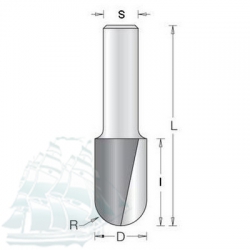 Фреза DIMAR галтельная удлинённая D4.8 L47 I11.0 S8 R2.4 (1060035)