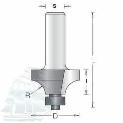 Фреза DIMAR "полуштап" D19.1 L50 I9.5 S6 R3.2 (1090043)