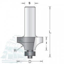 Фреза DIMAR "полуштап" D18.7 L49.5 I9.5 S6 R3 (1099043)