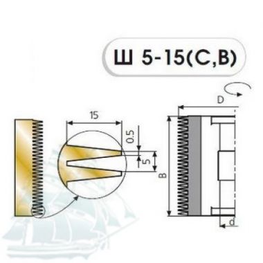 Фреза «SAMSON» для продольного сращивания древесины Ш5-15 (125*32*106) Z=2+2